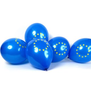 100 Stk. Ballons 30 cm Europasternenkranz mit Fixverschl&uuml;ssen