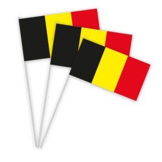 Papierfähnchen Belgien