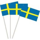Papierfähnchen Schweden