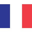 Mini Hissflaggen Kunstseide 25 x 15 cm Frankreich
