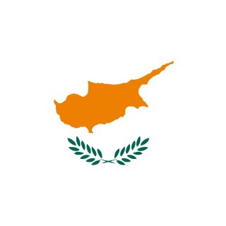 Mini Hissflaggen Kunstseide 25 x 15 cm Zypern