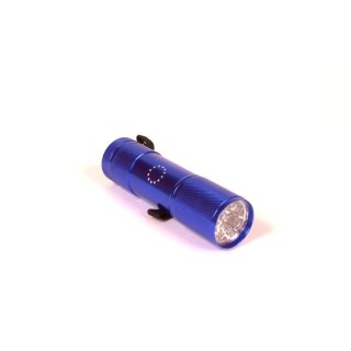 Taschenlampe LED blau metallic